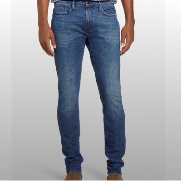 FRAME L'Homme Skinny Fit Jeans In Coney - Picture 1 of 7